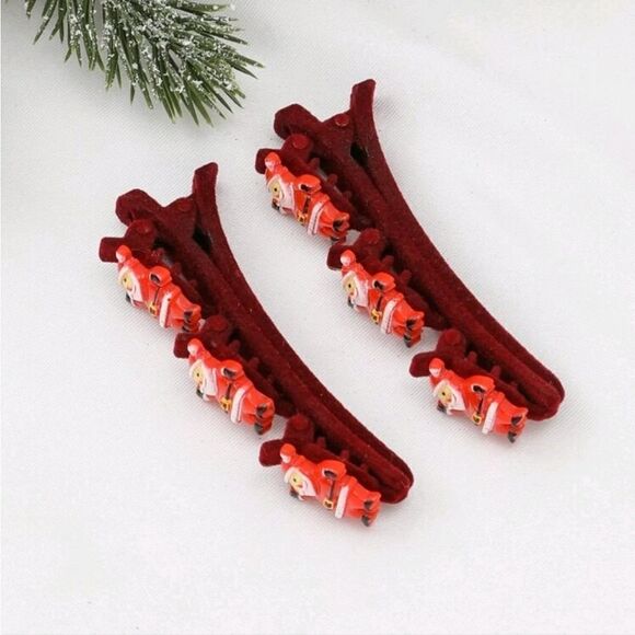Santa Hair Clips  - Picture 4 of 6